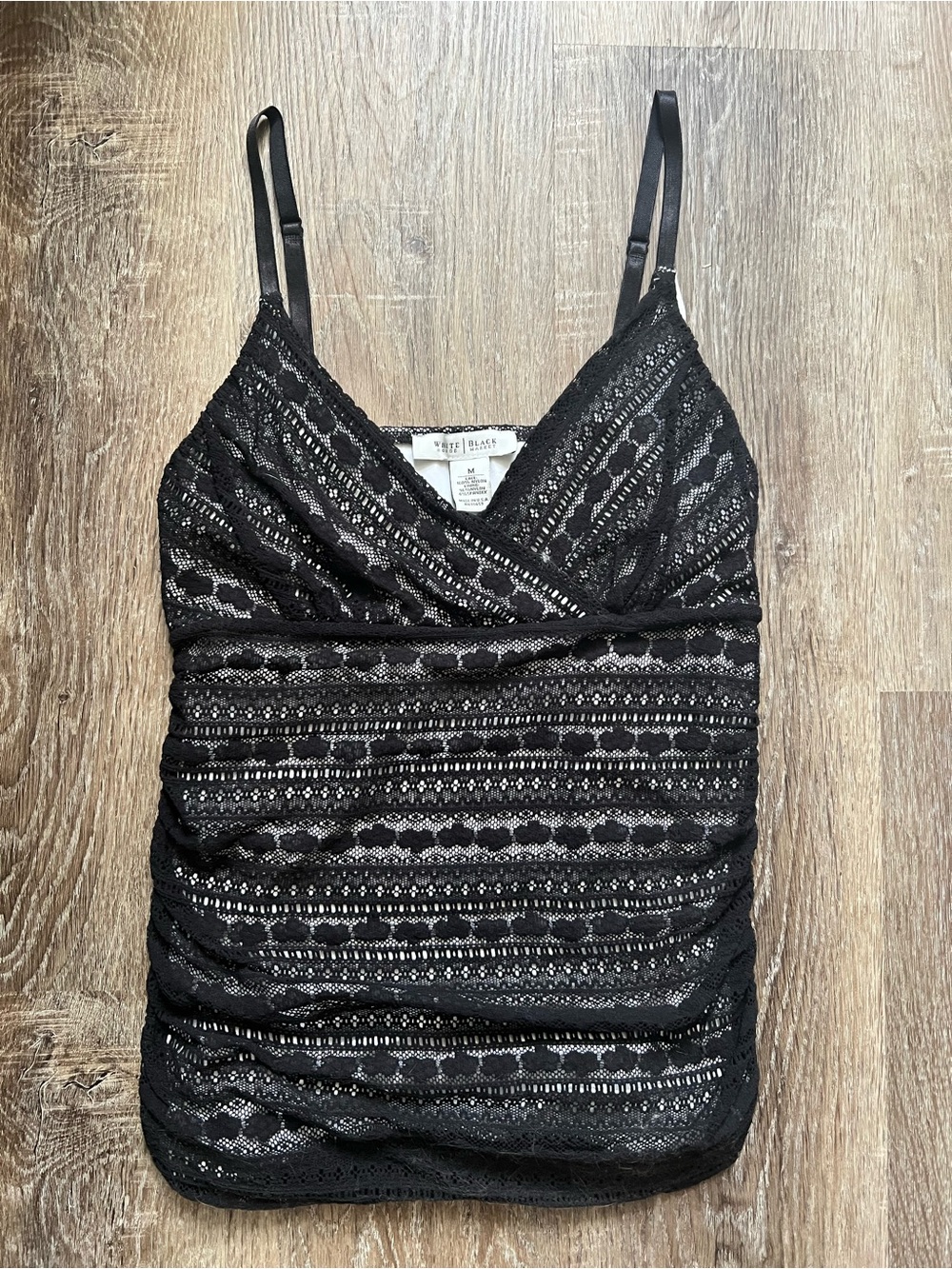 White House Black Market Black Lace Camisole